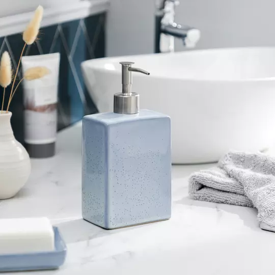 Habitat Reactive Glaze Ceramic Soap Dispenser - Blue