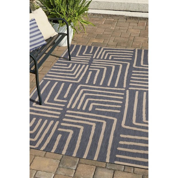 Buy Homemaker Polypropylene Blue Rectangle Rug - 160 x 230cm