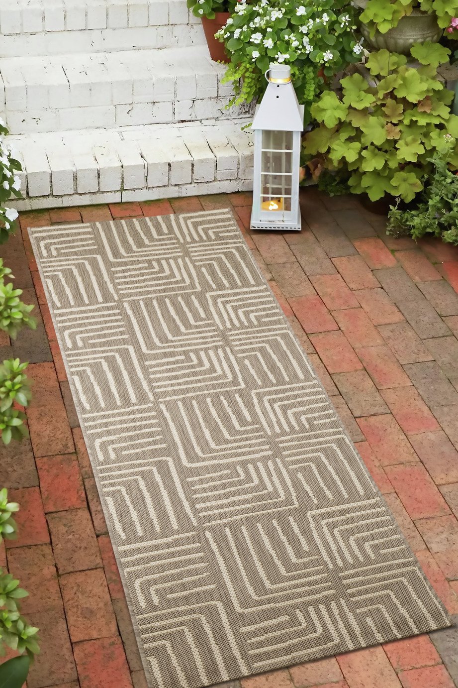 Homemaker Polypropylene Neutral Rectangle Runner - 67x200cm