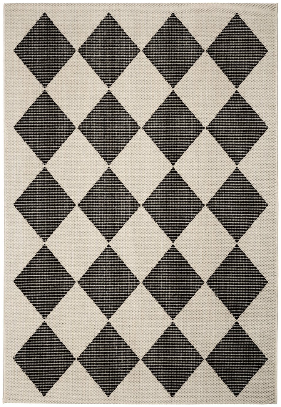Homemaker Polypropylene Black Rectangle Rug - 120 x 170cm