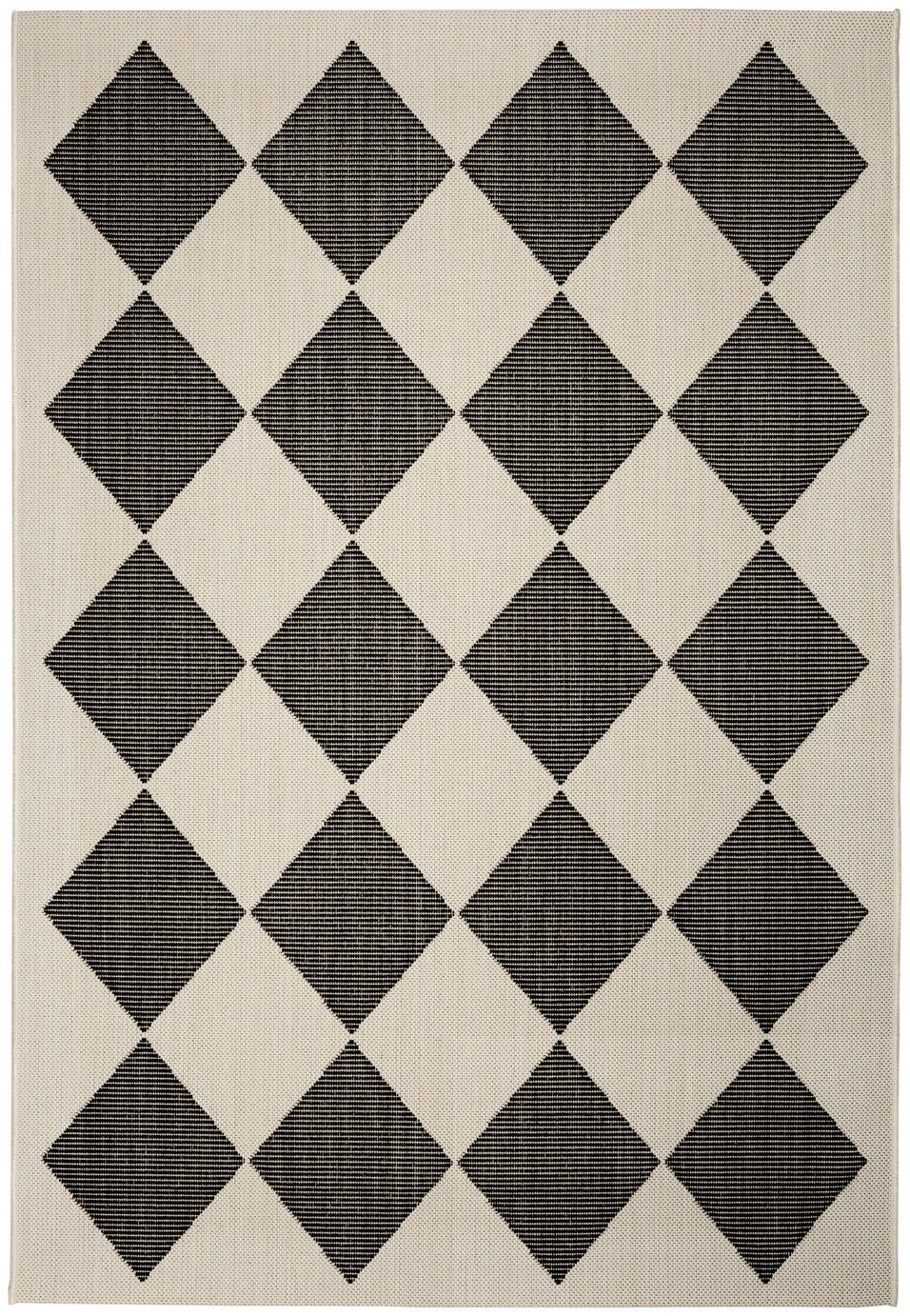 Homemaker Polypropylene Black Rectangle Rug - 160 x 230cm