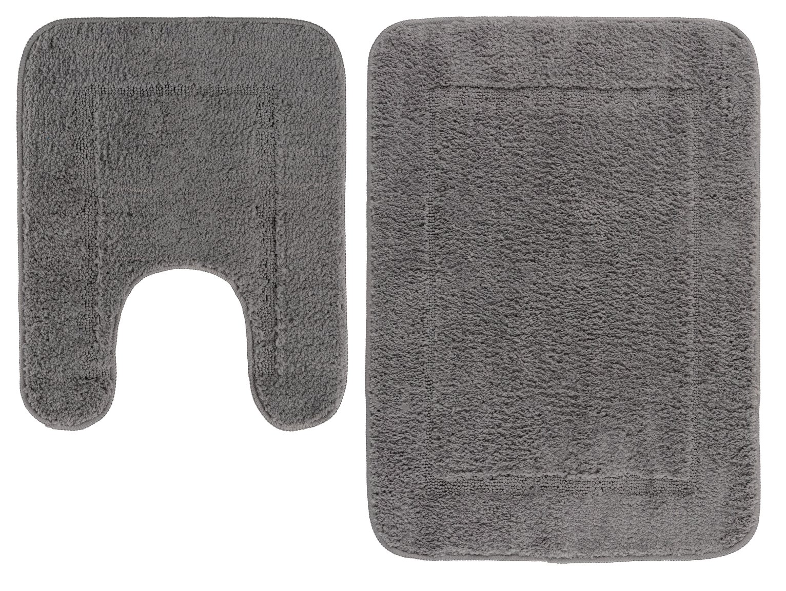 grey patterned bath mat