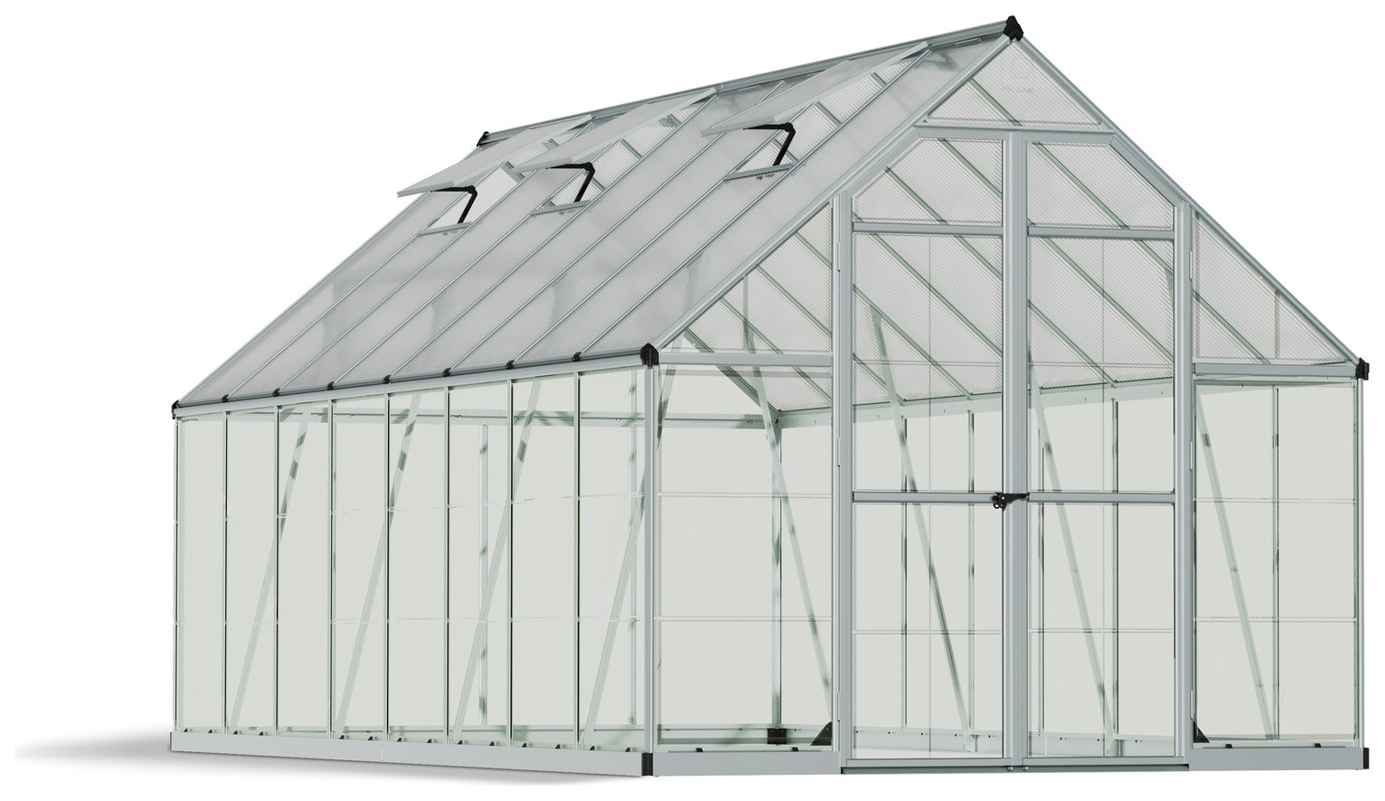 Palram Canopia Balance Extended Silver Greenhouse - 8 x 16ft