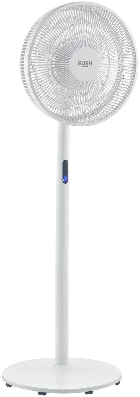 Bush White Pedestal Fan with Remote Control - 16 Inch