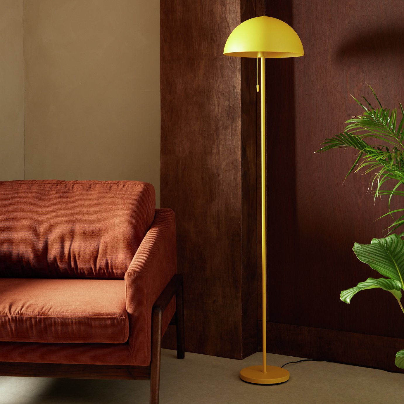 Habitat Modern Mushroom Floor Lamp - Yellow