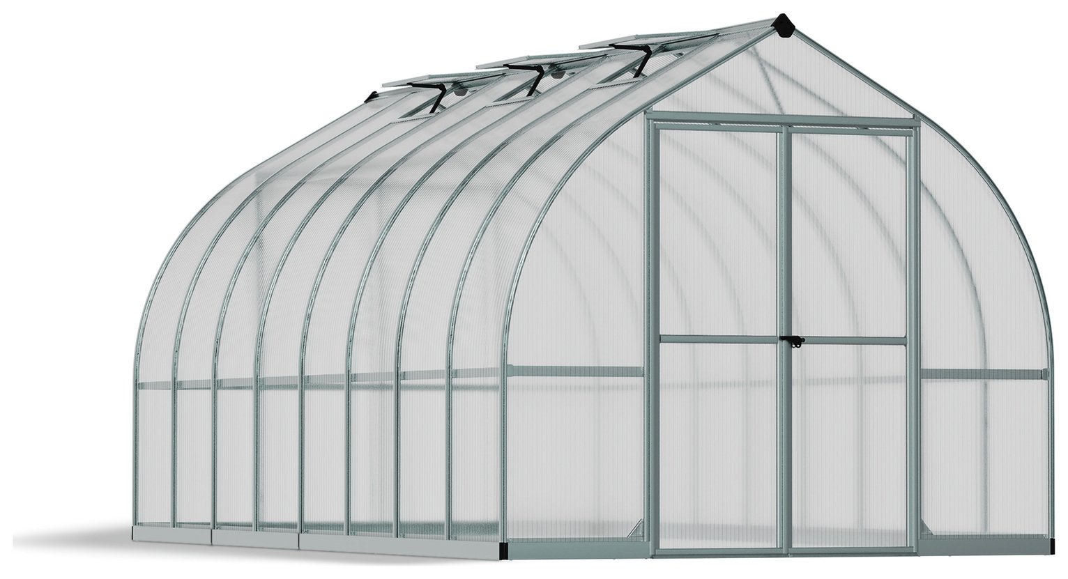 Palram Canopia Bella Silver Greenhouse - 8 x 16ft