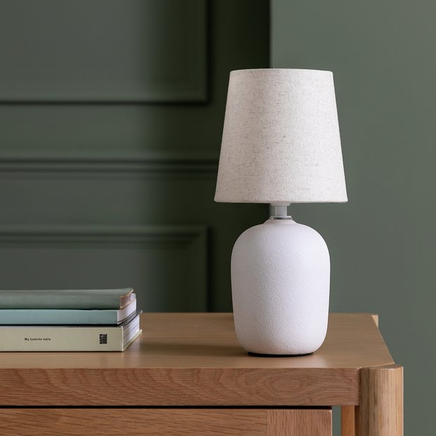 Buy Habitat Mini Ashi Ceramic Table Lamp Off White Table lamps Argos