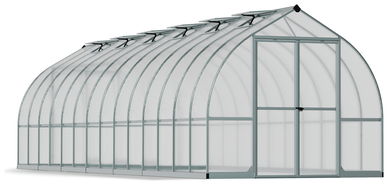 Palram Canopia Bella Silver Greenhouse - 8 x 28ft