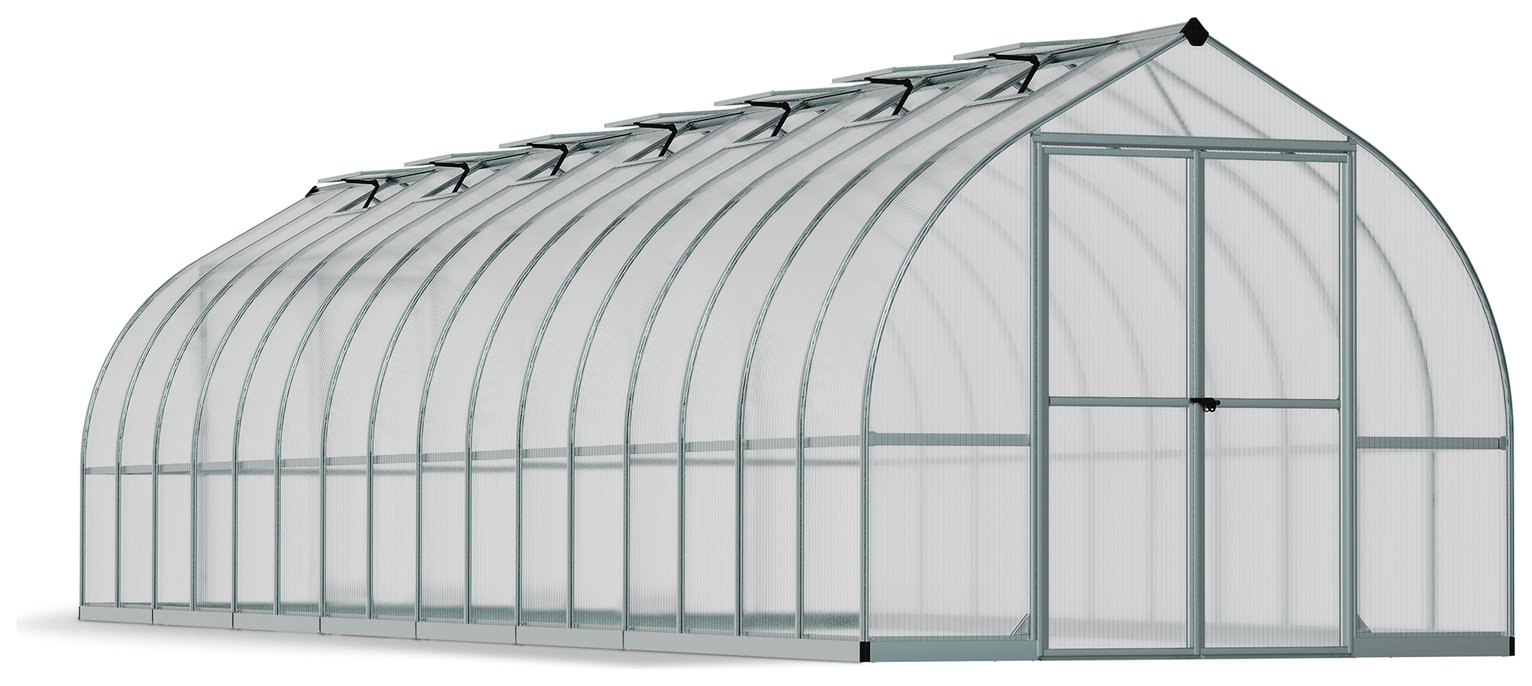 Palram Canopia Bella Silver Greenhouse - 8 x 32ft