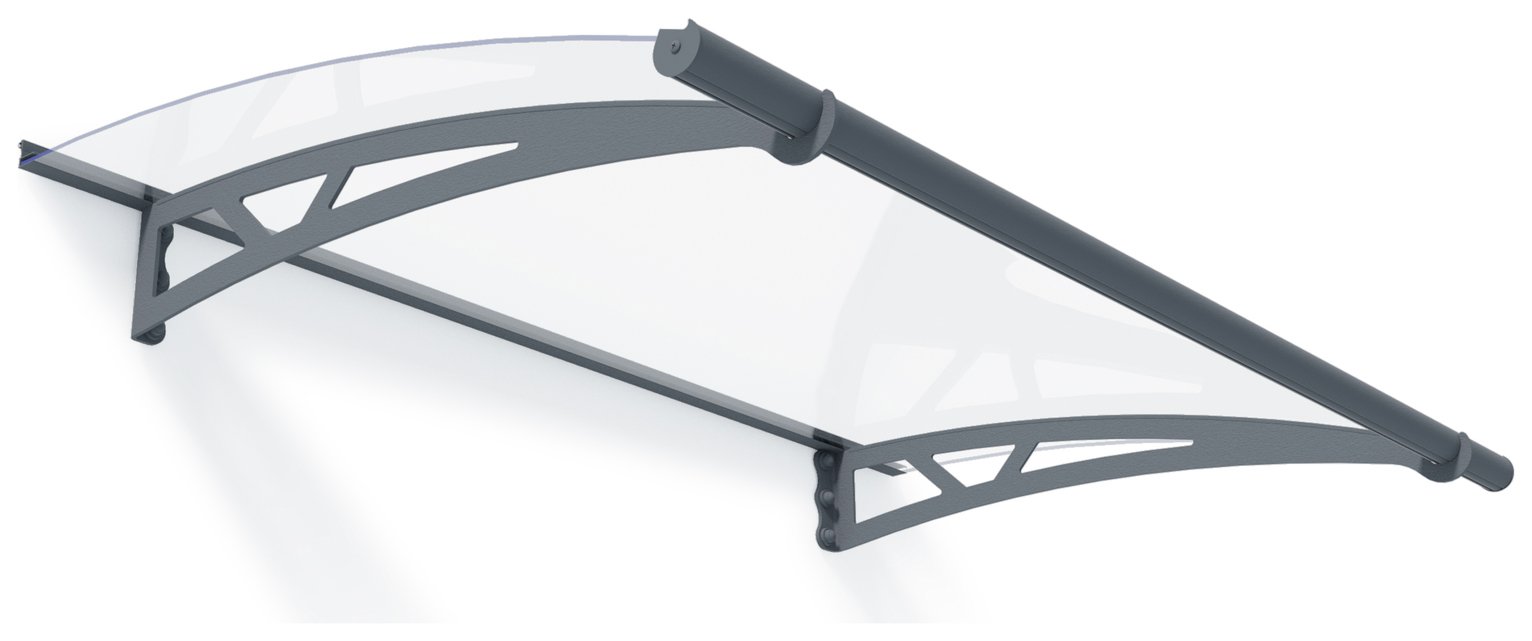Palram Canopia 1500mm Altair Door Canopy - Grey Clear