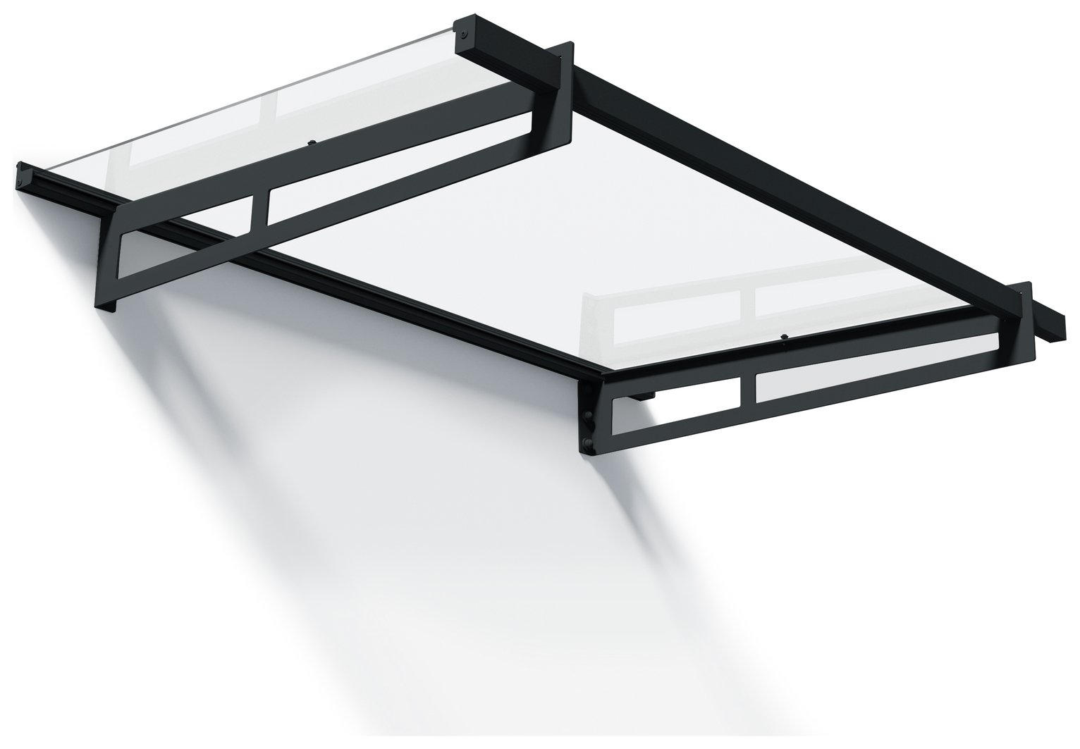 Palram Canopia 1500mm Bremen Door N Window Awning Grey Clear