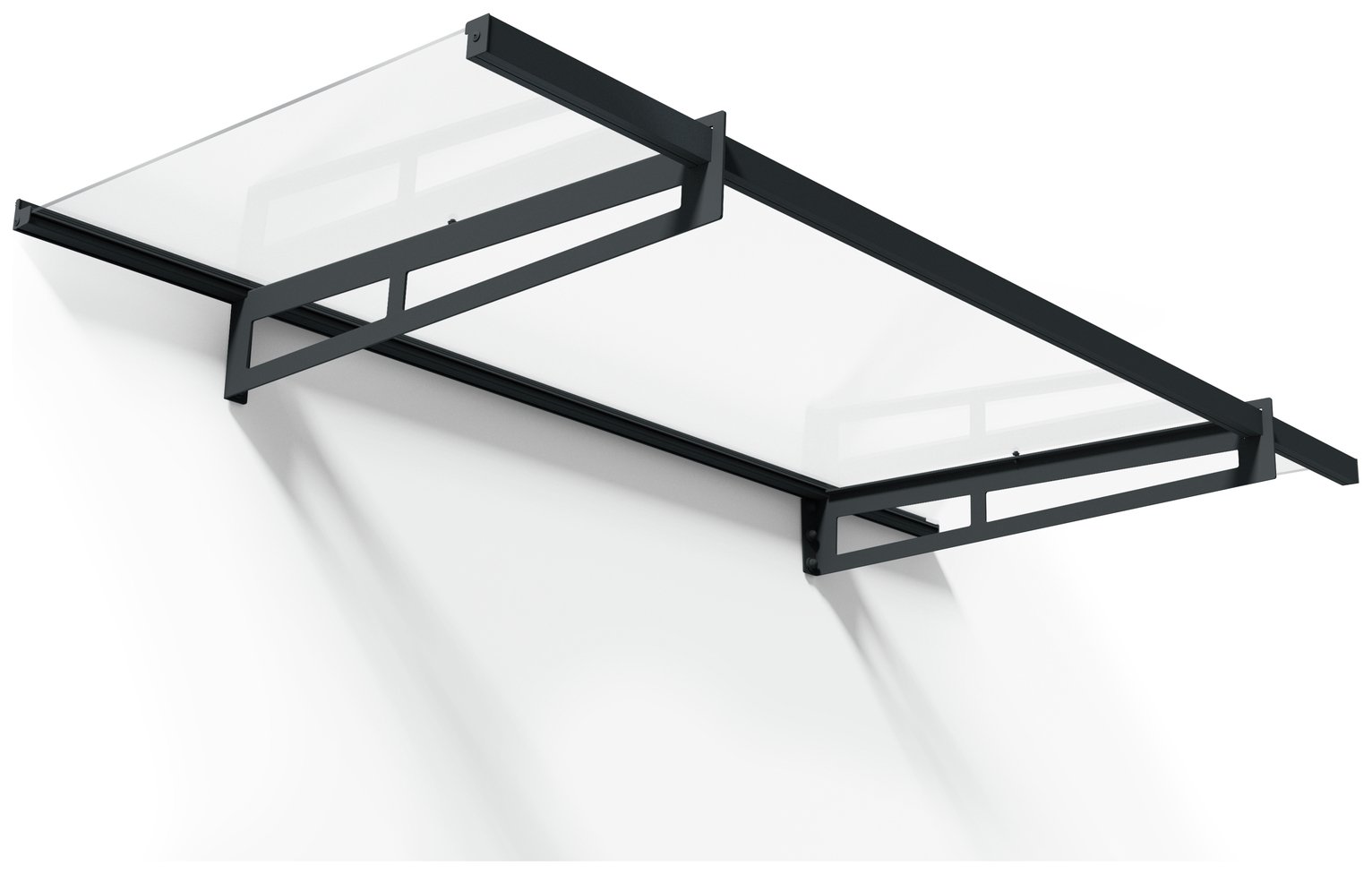 Palram Canopia 2050mm Bremen Door N Window Awning Grey Clear