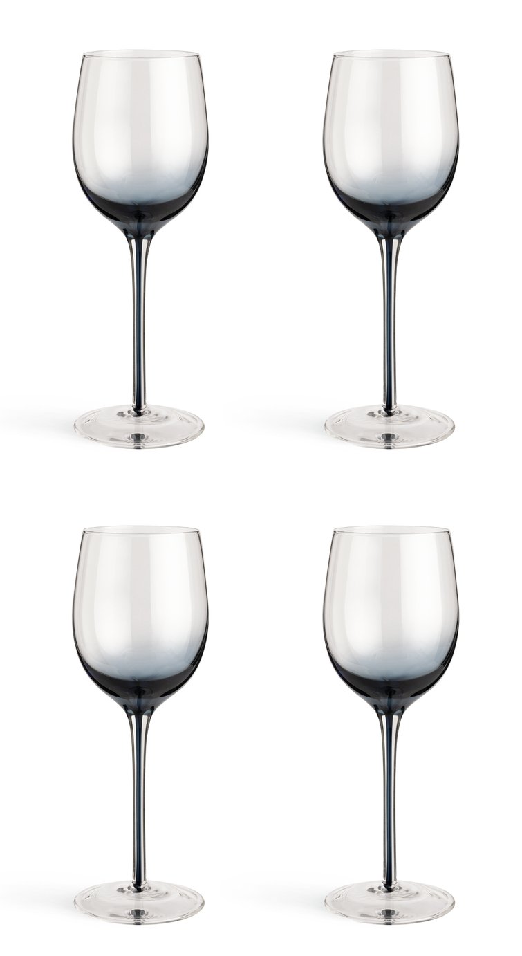 Habitat Set of 4 Stem Wine Glasses