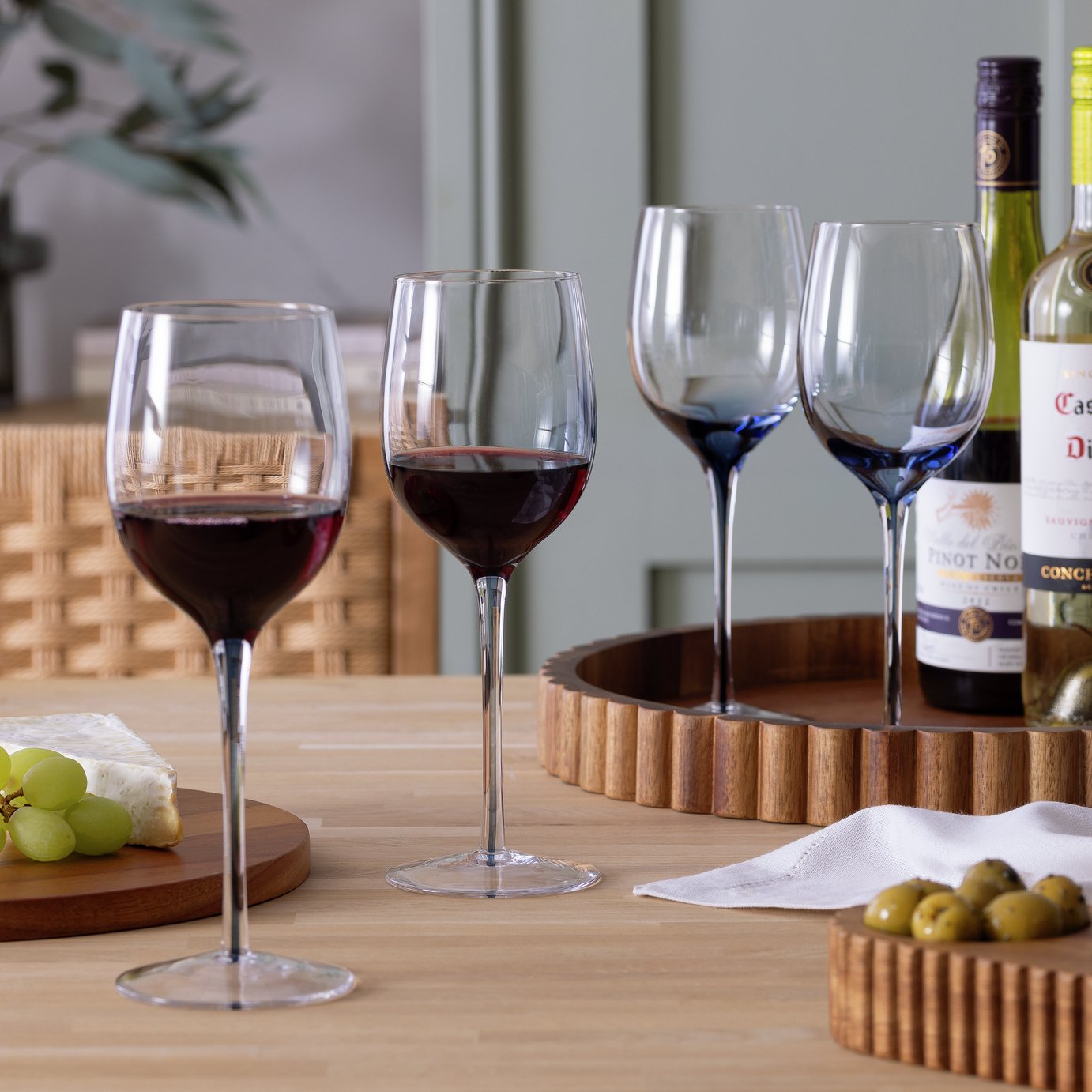 Habitat Set of 4 Stem Wine Glasses