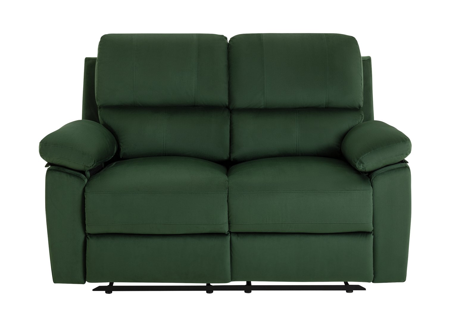 Argos Home Toby Velvet Recliner 2 Seater Sofa - Green