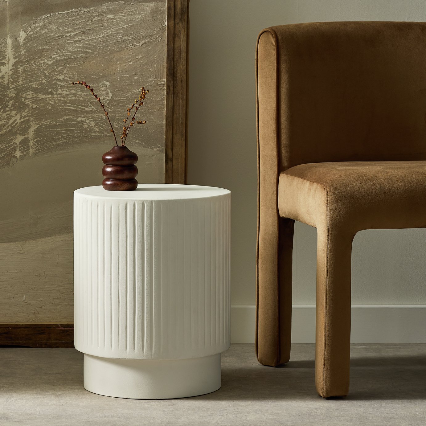 Habitat Acantha Round Side Table - White