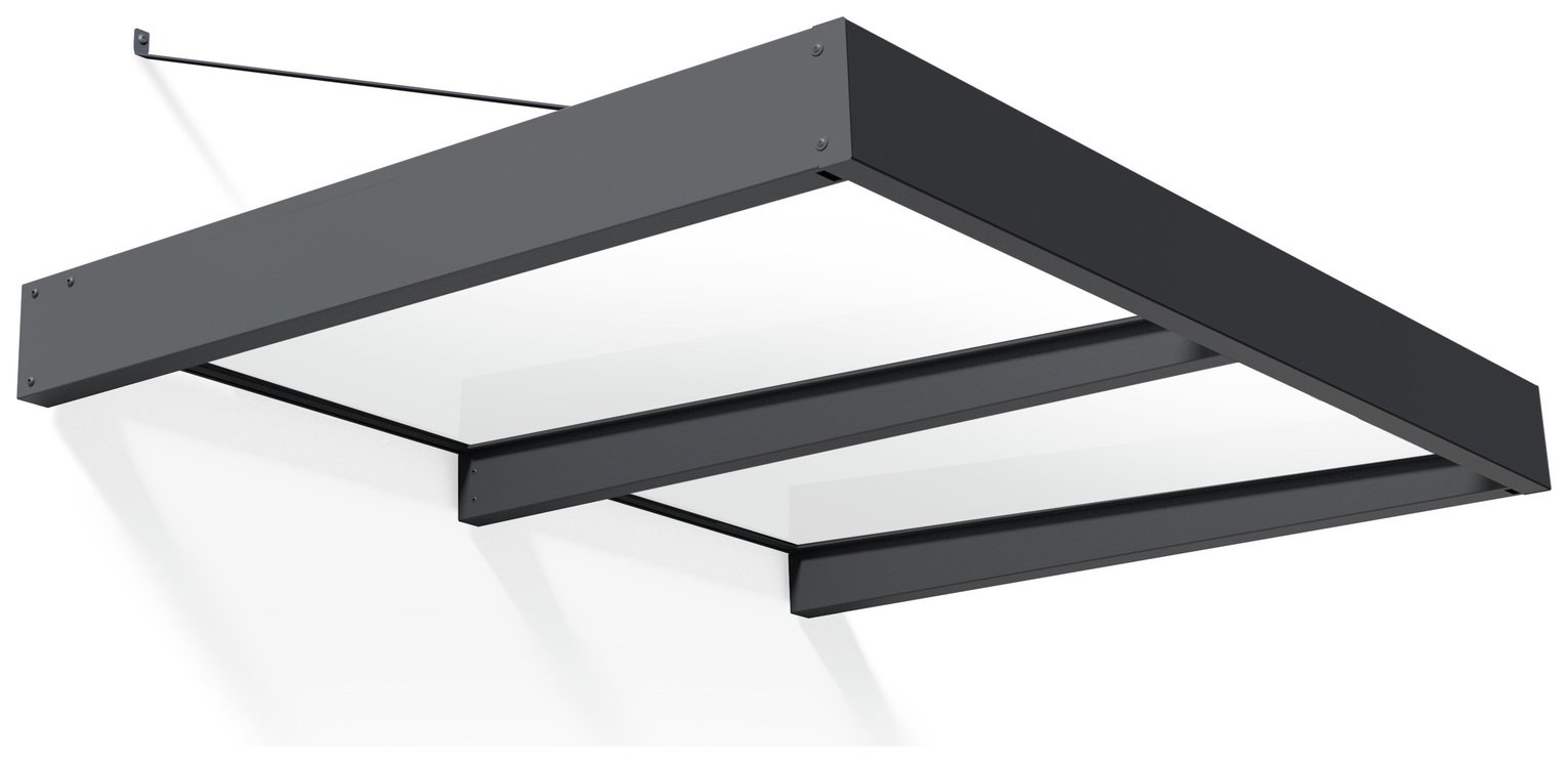 Palram Canopia 2000mm XL Sophia Door Awning Grey White Opal