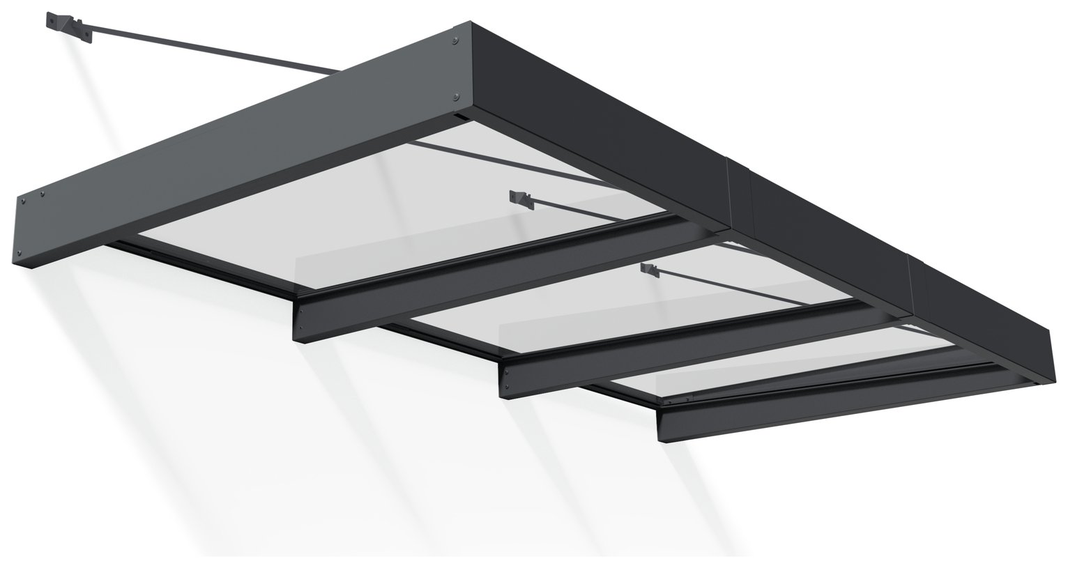 Palram Canopia 3000mm XL Sophia Door Awning - Grey Clear