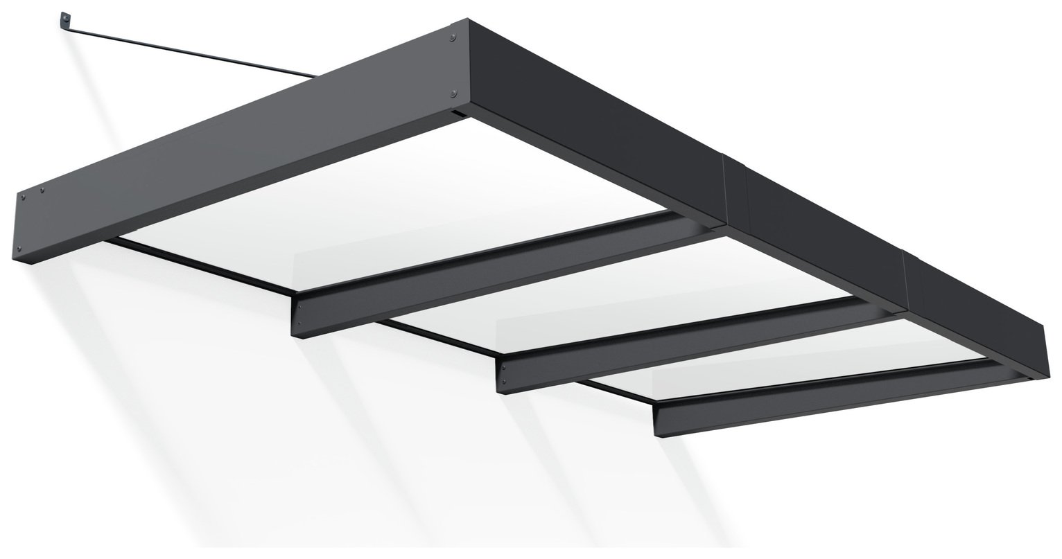 Palram Canopia 3000mm XL Sophia Door Awning Grey White Opal