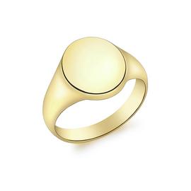 9ct Yellow Gold Personalised Oval Signet Ring