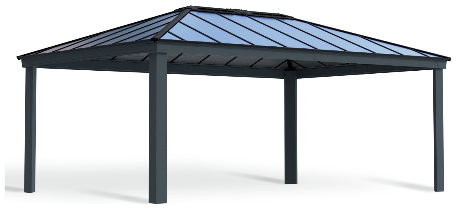 Palram Canopia Dallas Grey Garden Gazebo 14 x 20ft