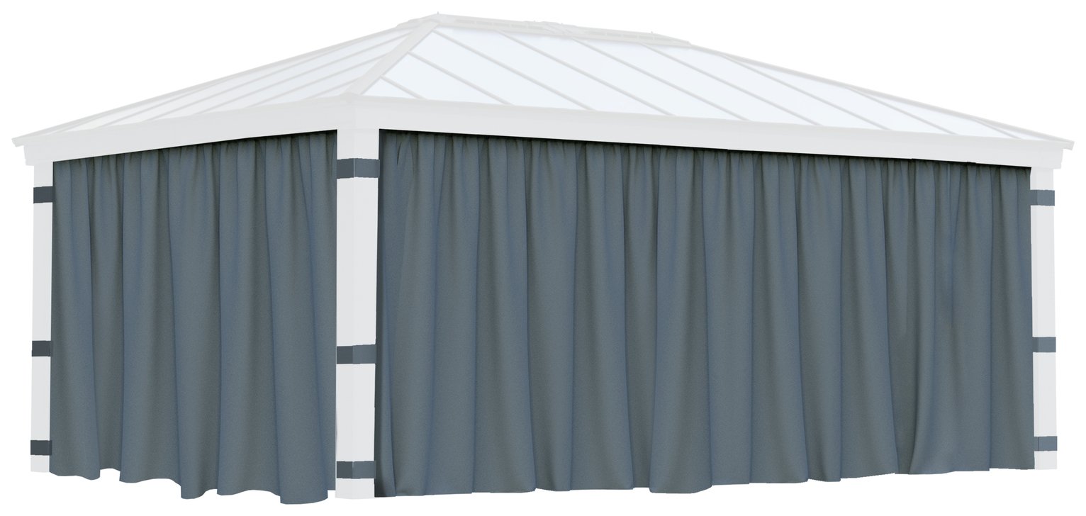 Palram Canopia Dallas 4 Piece Gazebo Curtain Set 14 x 20ft