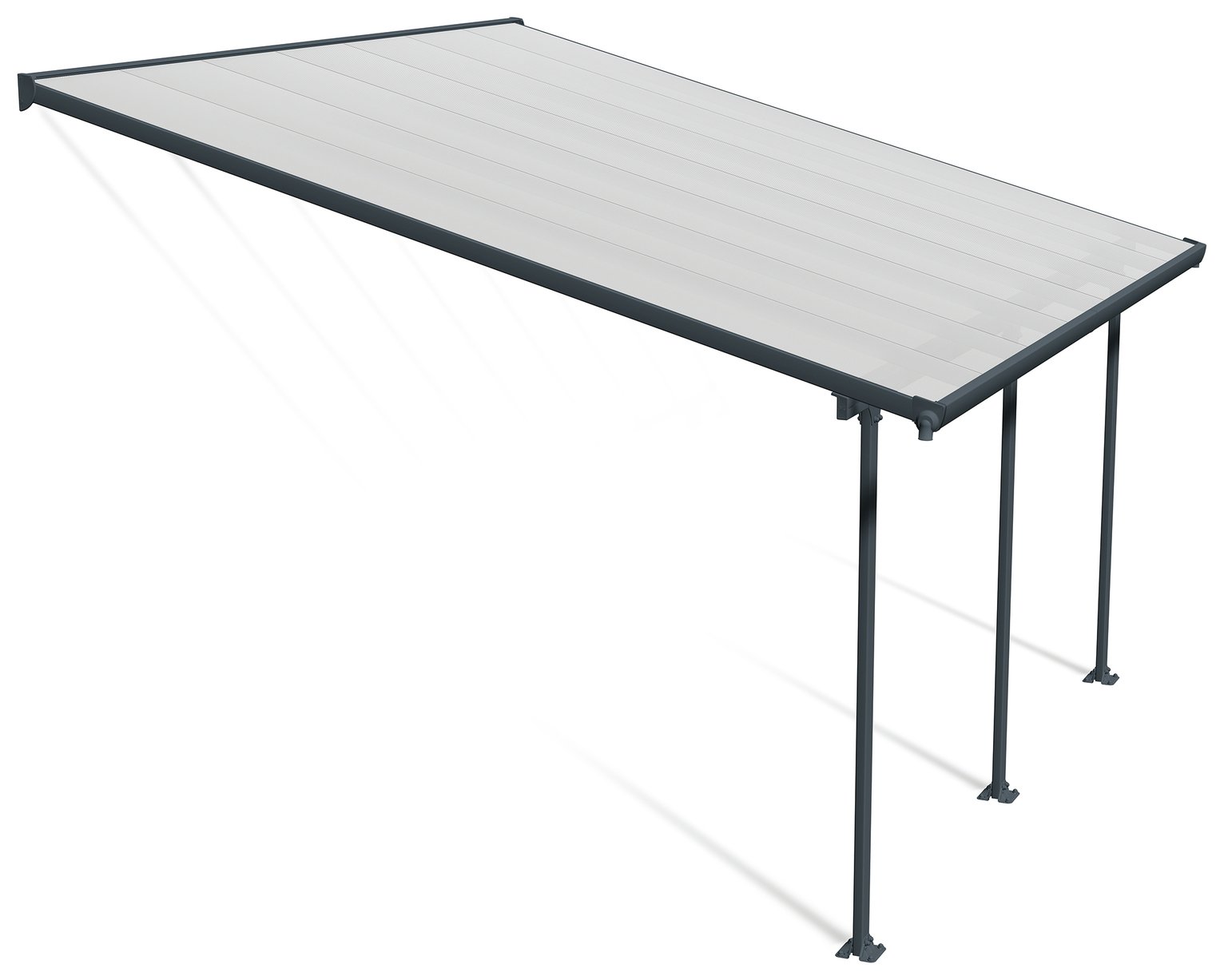Palram Canopia Feria 4 x 4.25m Patio Cover Grey Clear
