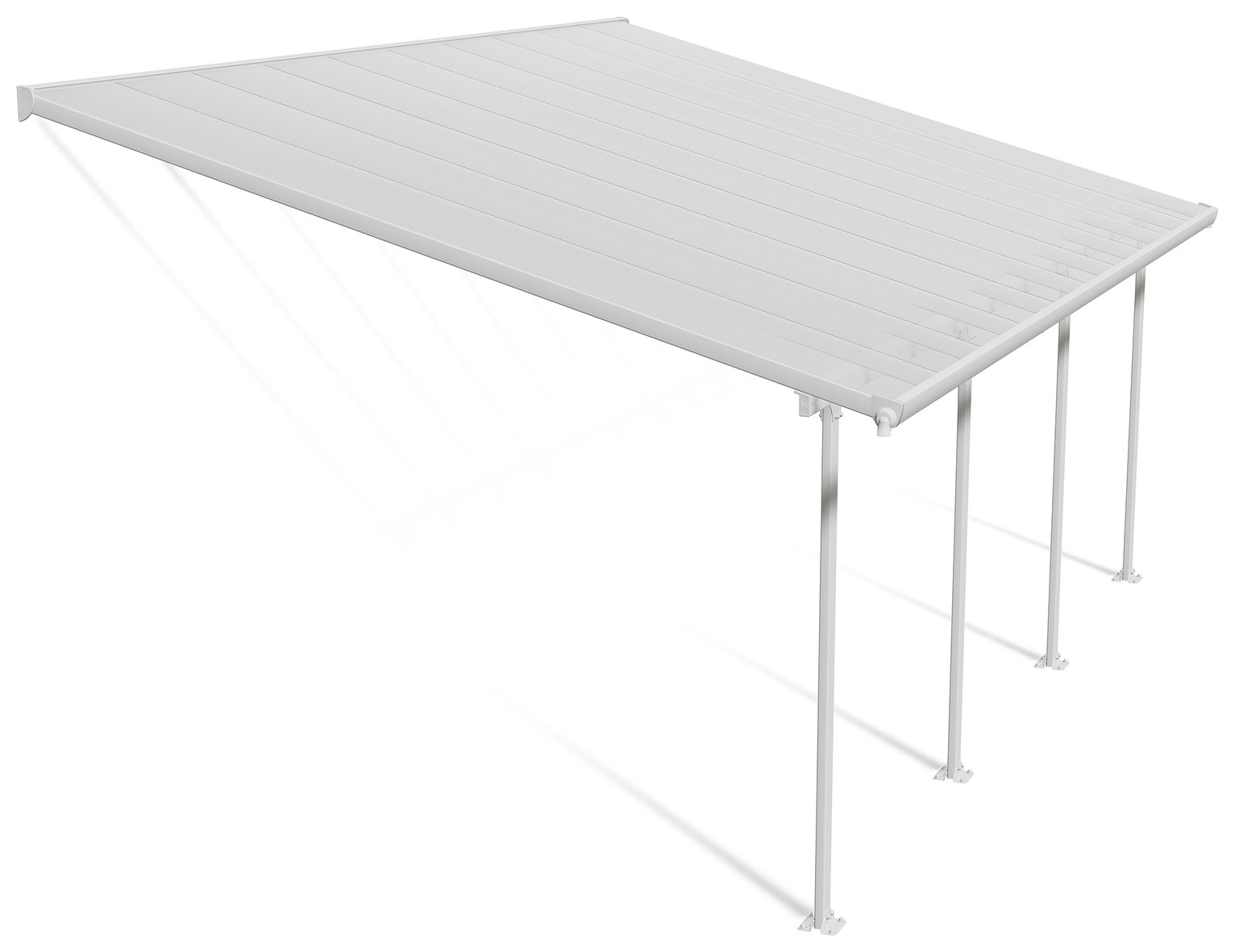 Palram Canopia Feria 4 x 6.06m Patio Cover White Clear