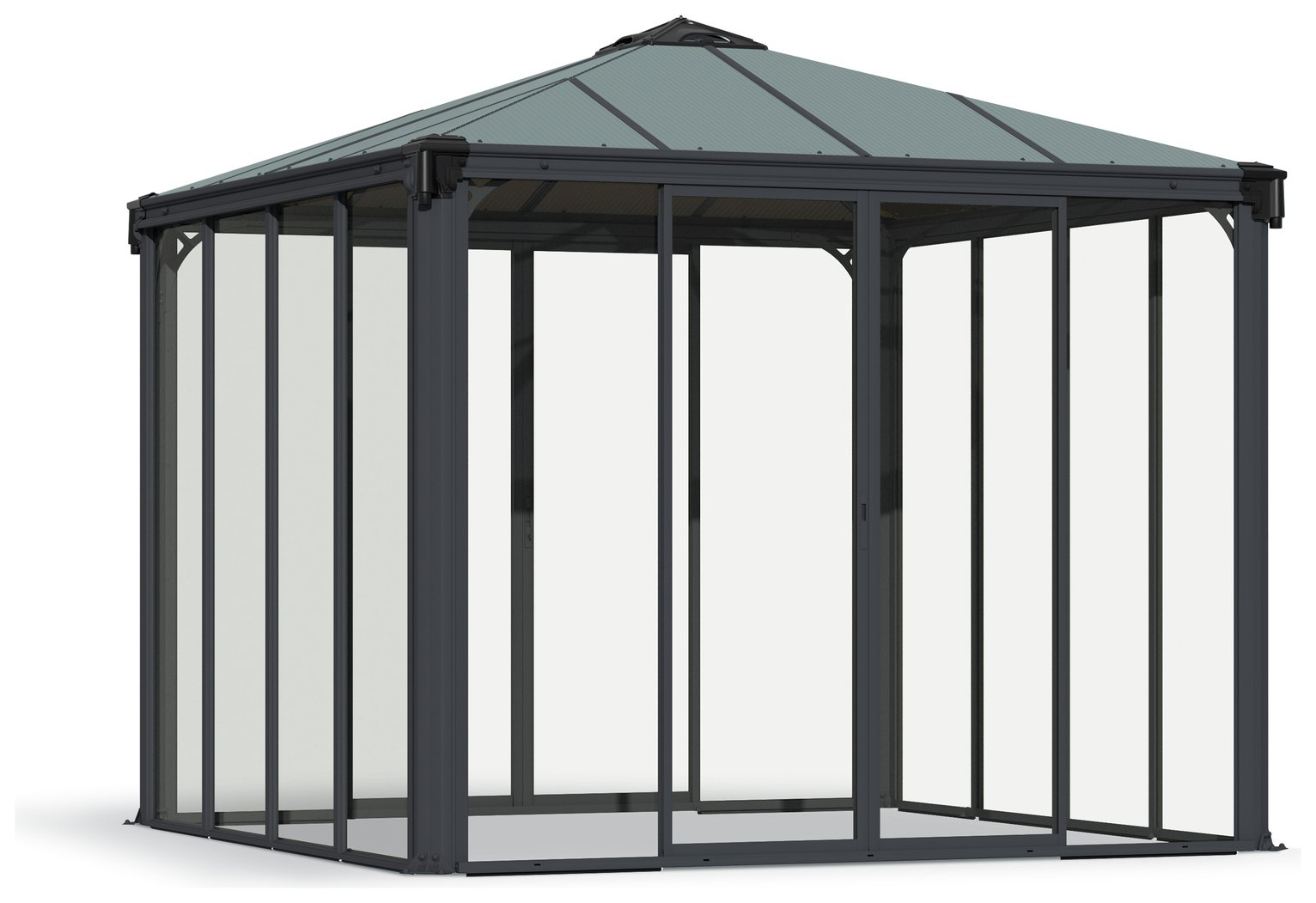 Palram Canopia Ledro 3000mm Square Grey Garden Gazebo 
