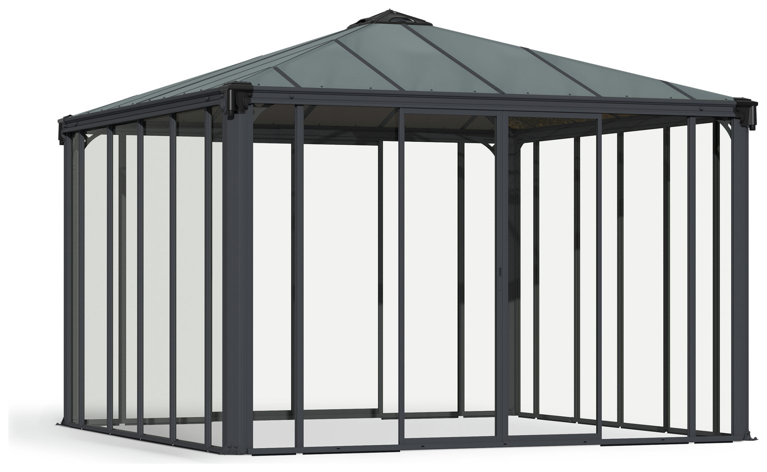 Palram Canopia Ledro 3600mm Square Grey Garden Gazebo