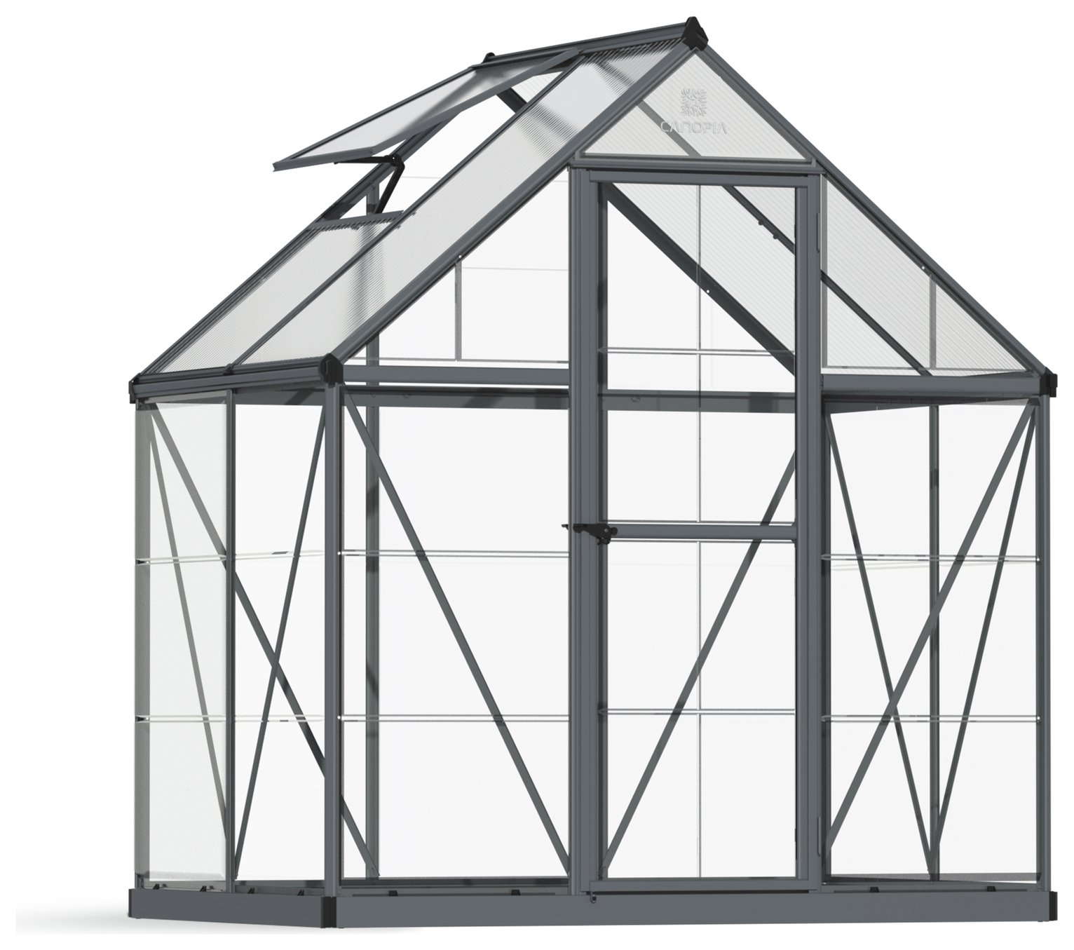 Palram Canopia Hybrid Grey Greenhouse - 6 x 4ft