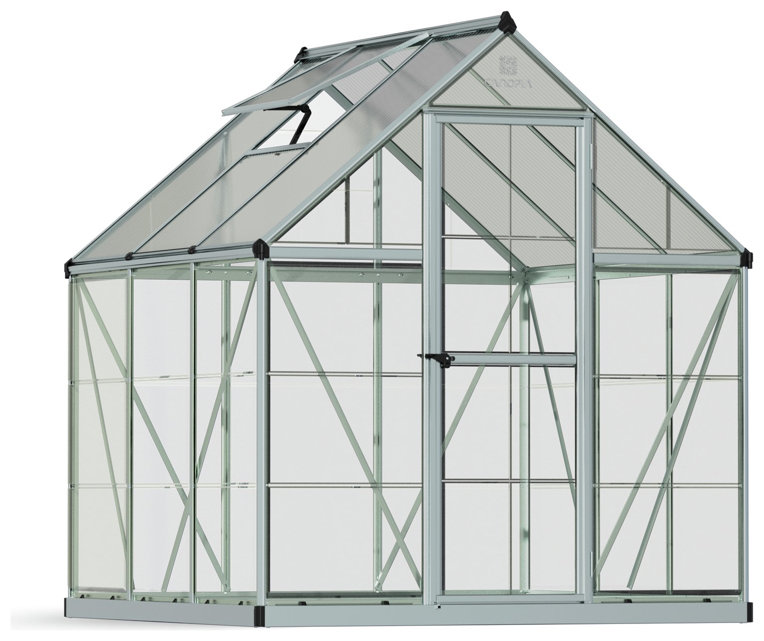 Palram Canopia Hybrid Silver Greenhouse - 6 x 6ft