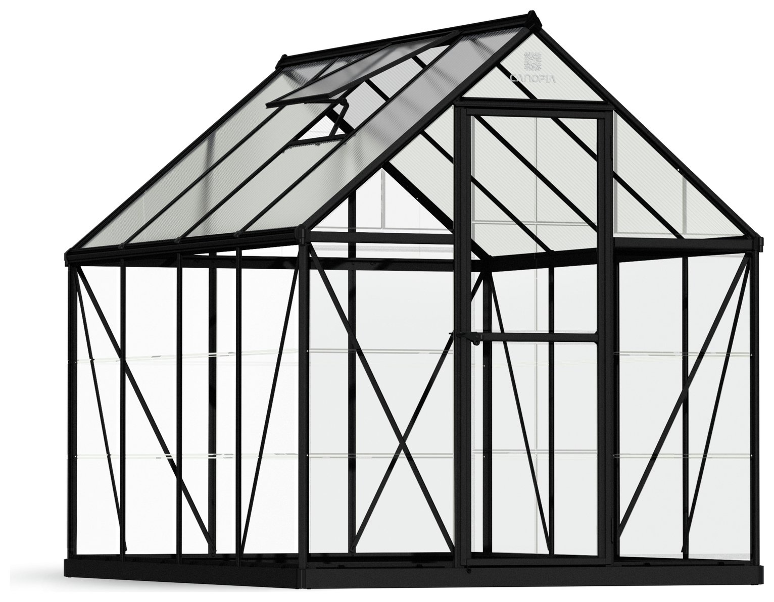 Palram Canopia Hybrid Black Greenhouse - 6 x 8ft