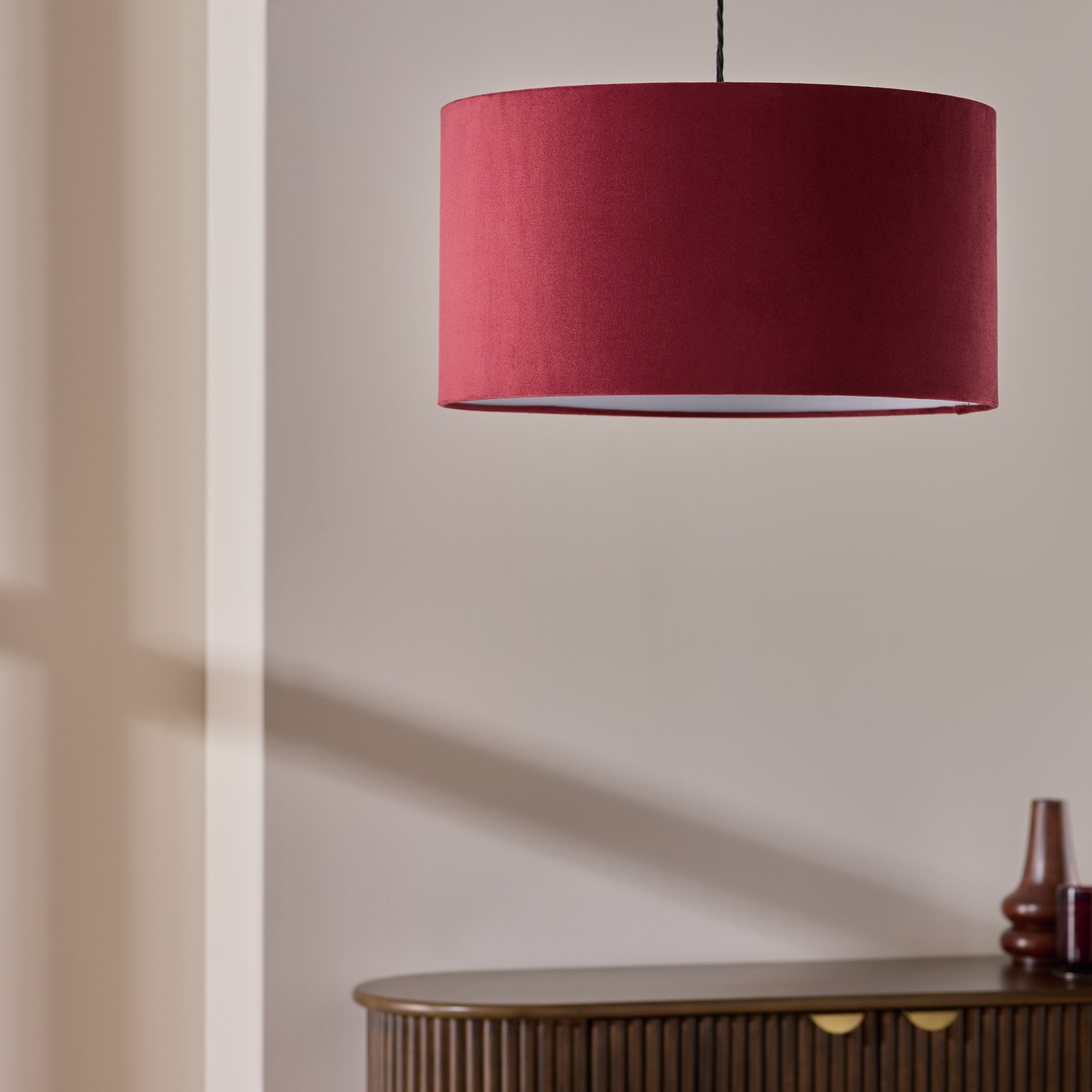 Habitat Velvet Easy Fit Lampshade - 49cm