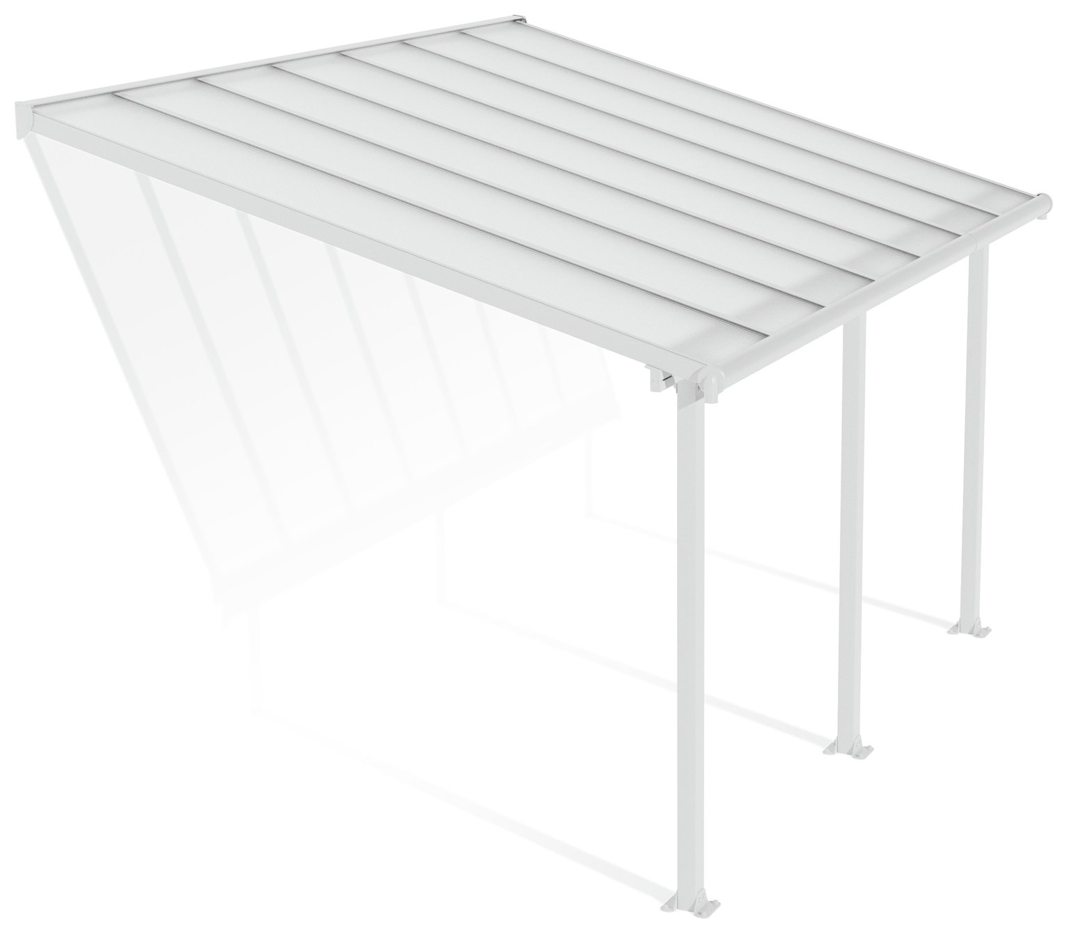 Palram Canopia Olympia 3 x 4.25m Patio Cover White Clear