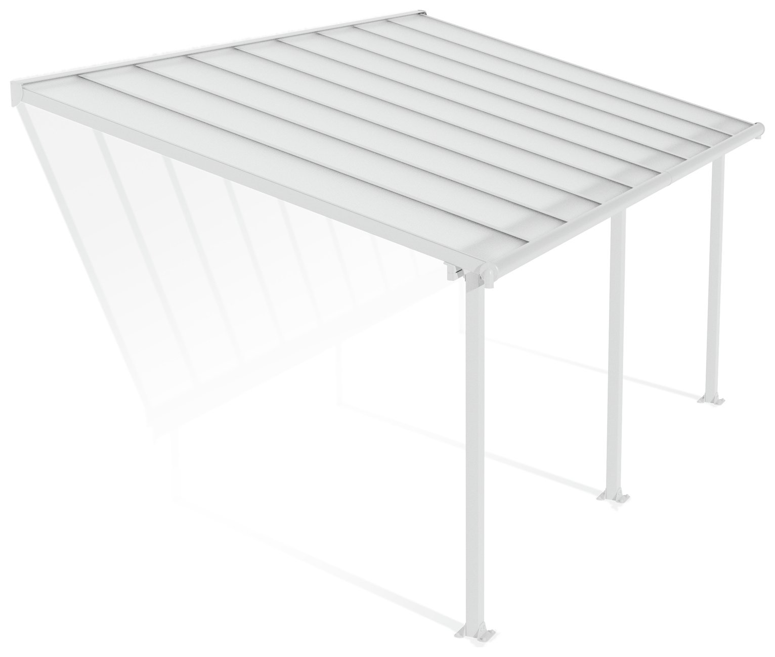 Palram Canopia Olympia 3 x 5.46m Patio Cover White Clear