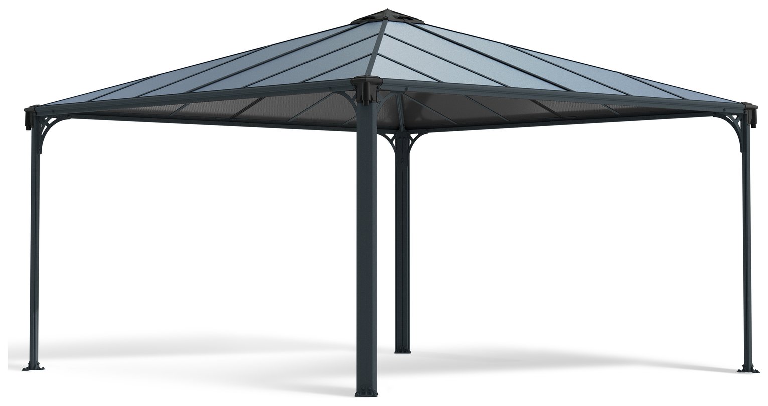 Palram Canopia Palermo Grey Garden Gazebo 14 x 14ft