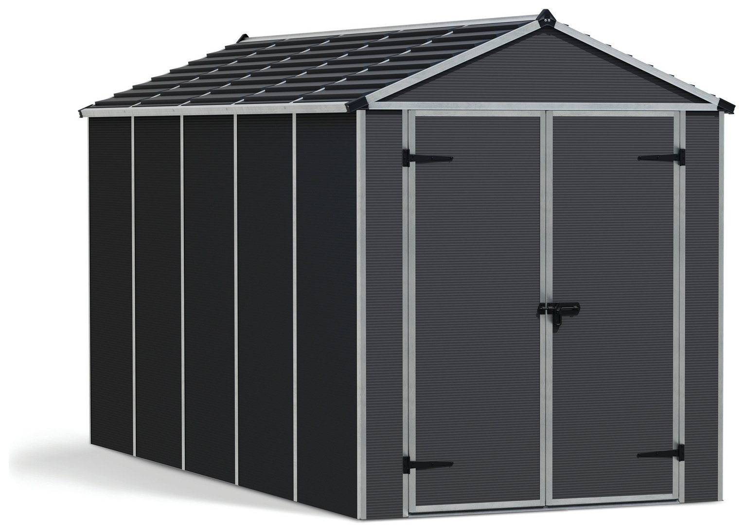 Palram  Canopia Rubicon Plastic Grey Garden Shed 6 x 12ft