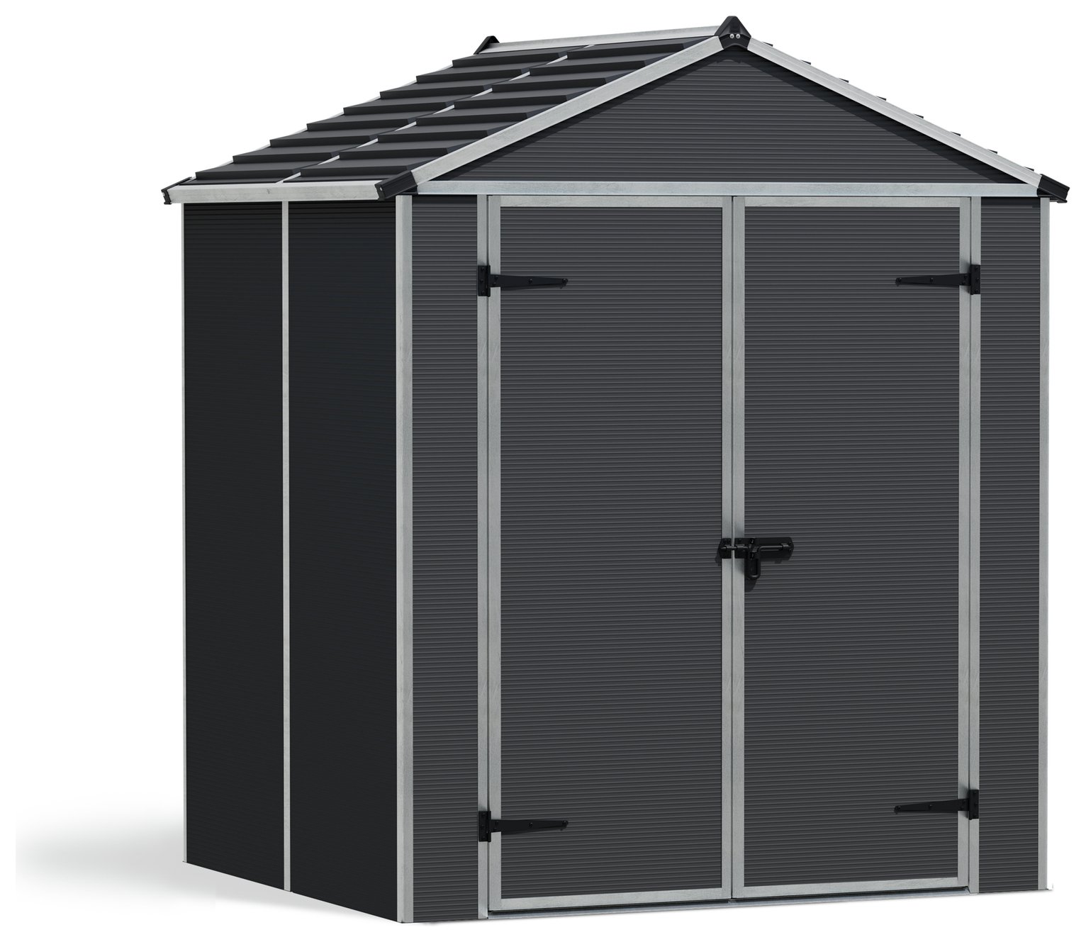 Palram  Canopia Rubicon Plastic Grey Garden Shed - 6 x 5ft