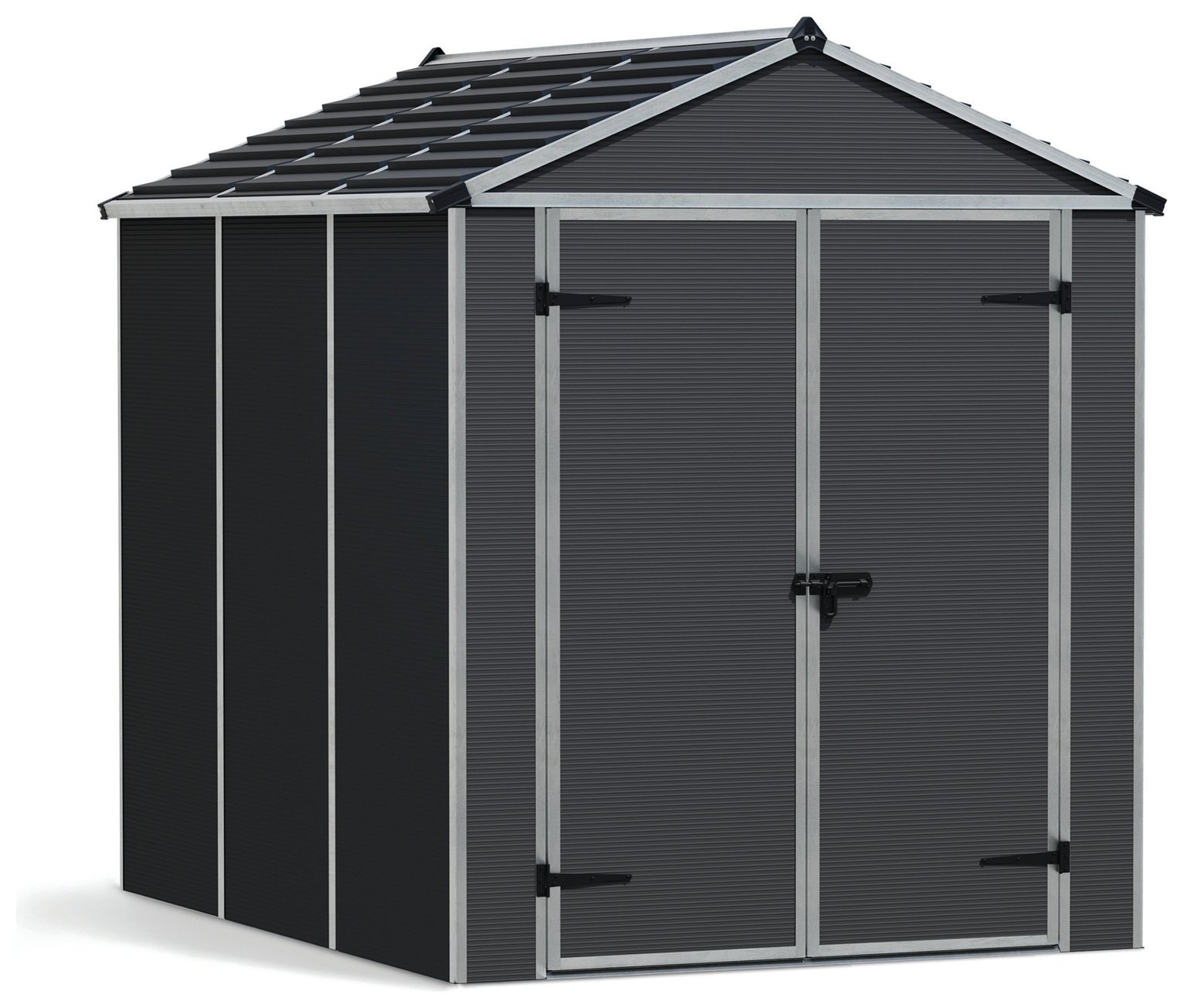 Palram  Canopia Rubicon Plastic Grey Garden Shed - 6 x 8ft