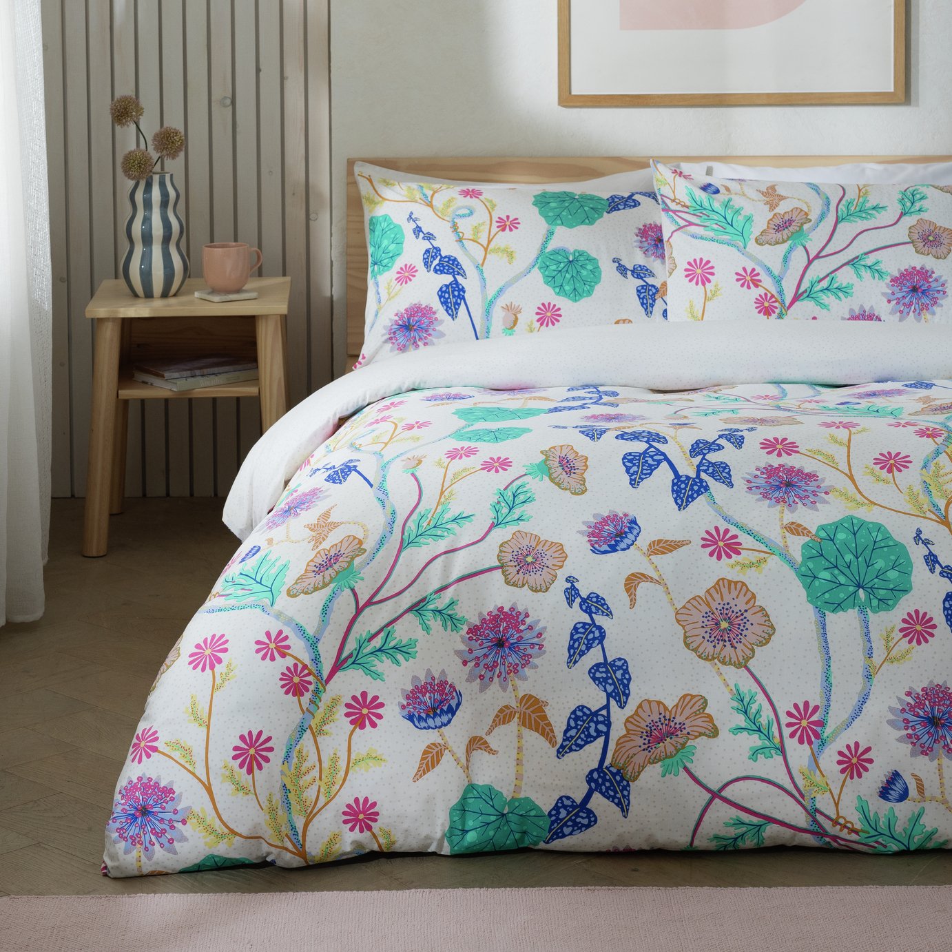 Habitat Abstract Floral Print Bedding Set - Double