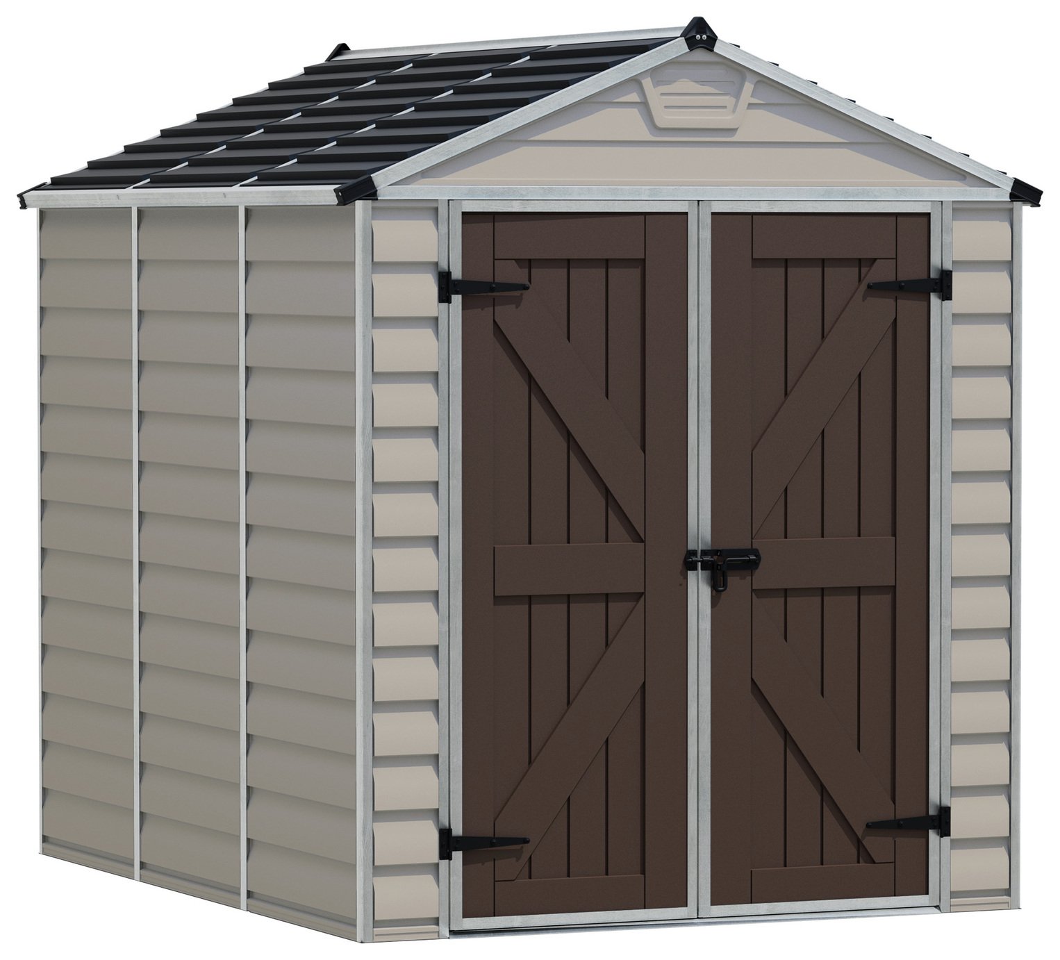 Palram Canopia Skylight Plastic Tan Garden Shed - 6 x 8ft