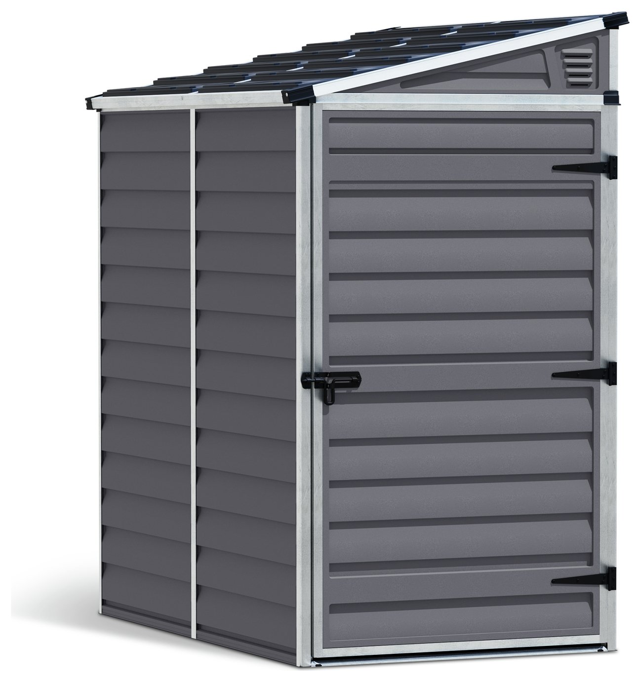 Palram Canopia Plastic Grey Pent Garden Storage Shed 4 x 6ft