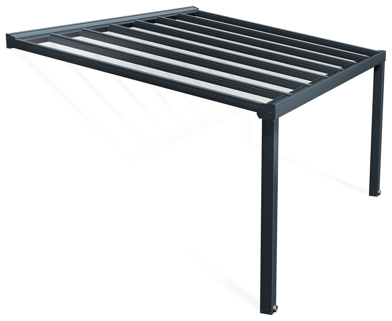 Palram Canopia Stockholm 3.4 x 5.2m Patio Cover Grey Clear