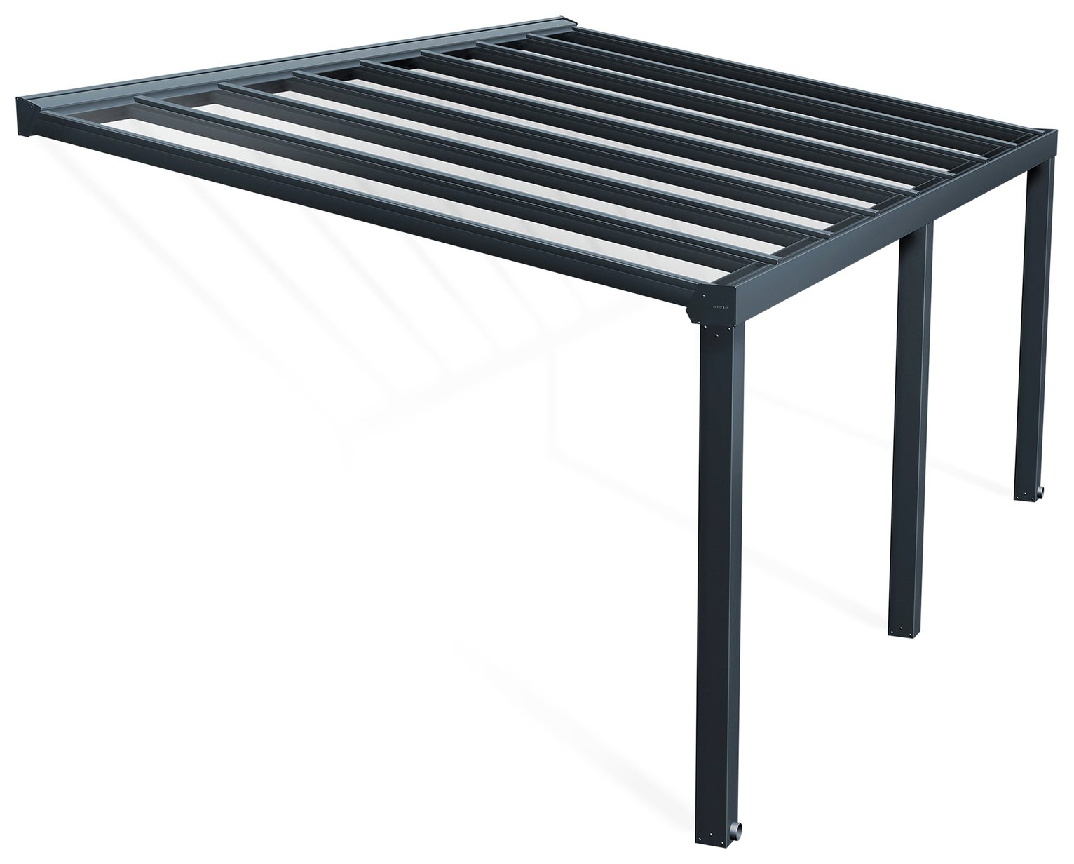 Palram Canopia Stockholm 3.4 x 5.9m Patio Cover Grey Clear