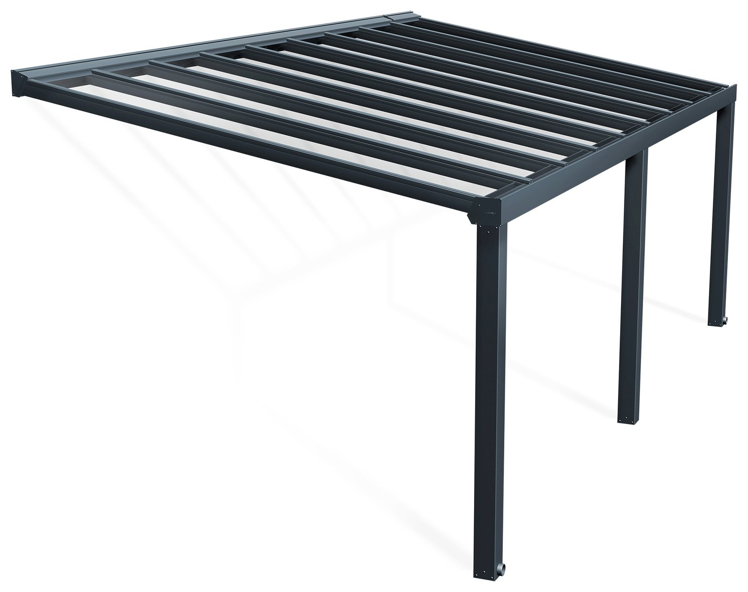 Palram Canopia Stockholm 3.4 x 6.6m Patio Cover Grey Clear