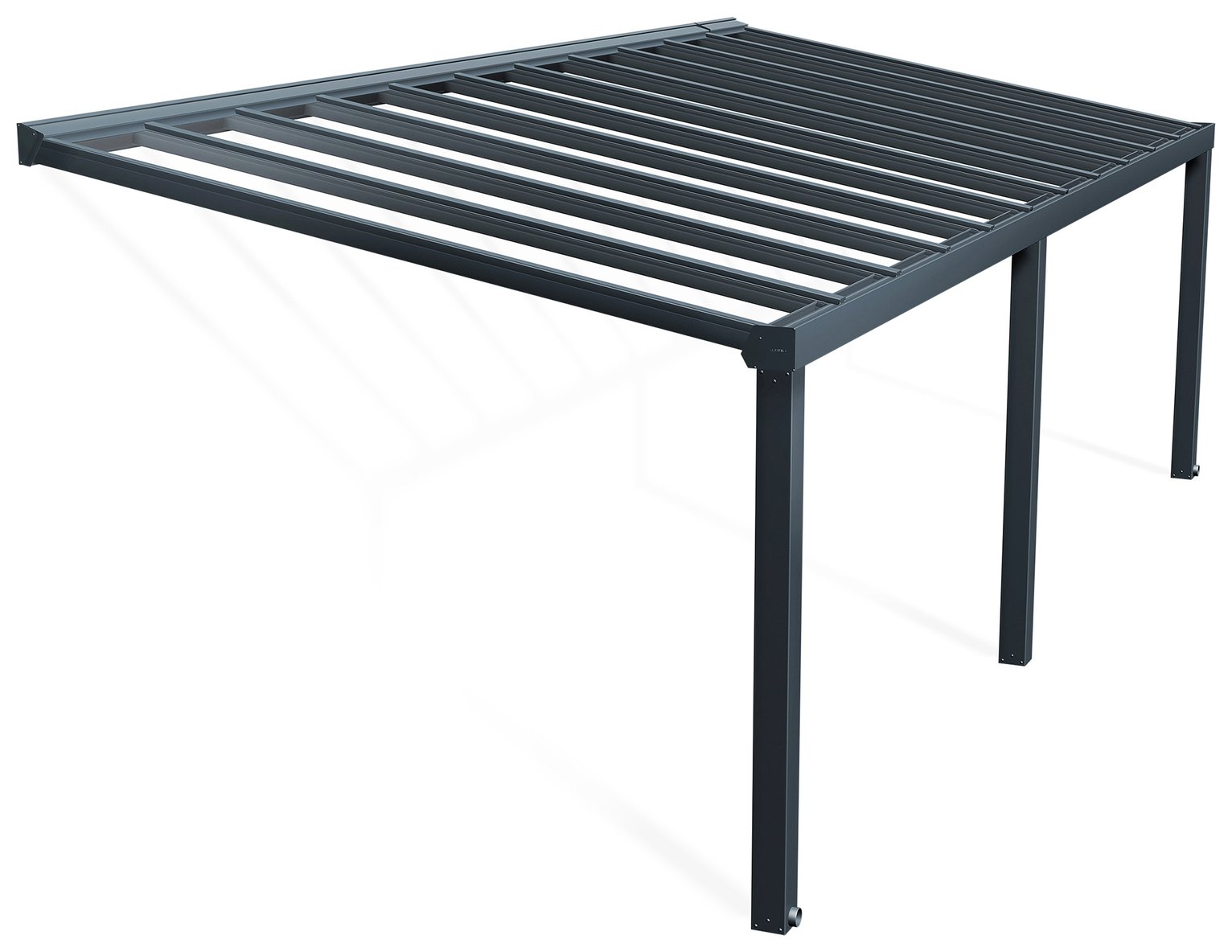 Palram Canopia Stockholm 3.4 x 8.1m Patio Cover Grey Clear