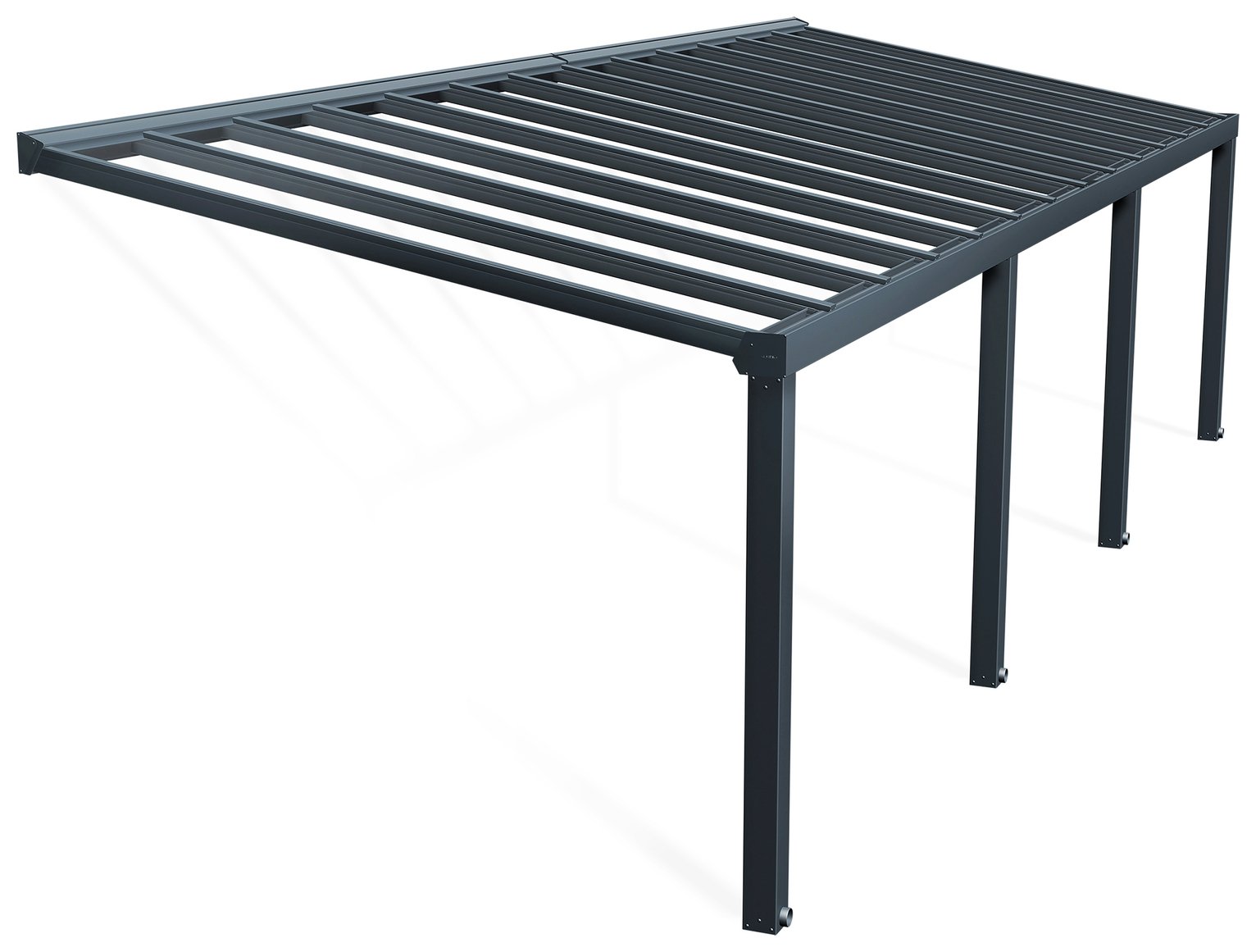 Palram Canopia Stockholm 3.4 x 9.5m Patio Cover Grey Clear