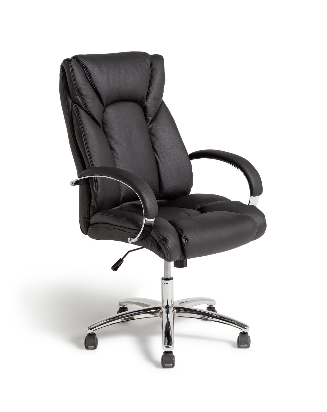 Habitat Leather Mix Manager Office Chair - Black