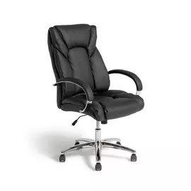 Habitat Leather Faced Office Chair - Black